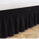thumbnail image 3 of suxuMhao Falda de Cama Elástica Envolvente con Volantes Tamaño Twin, Negro - Colchón de 39x75 Pulgadas Compatible con Caída de 15 Pulgadas, Falda de Ropa de Cama de 1 Pieza para Decoración de, 3 of 3