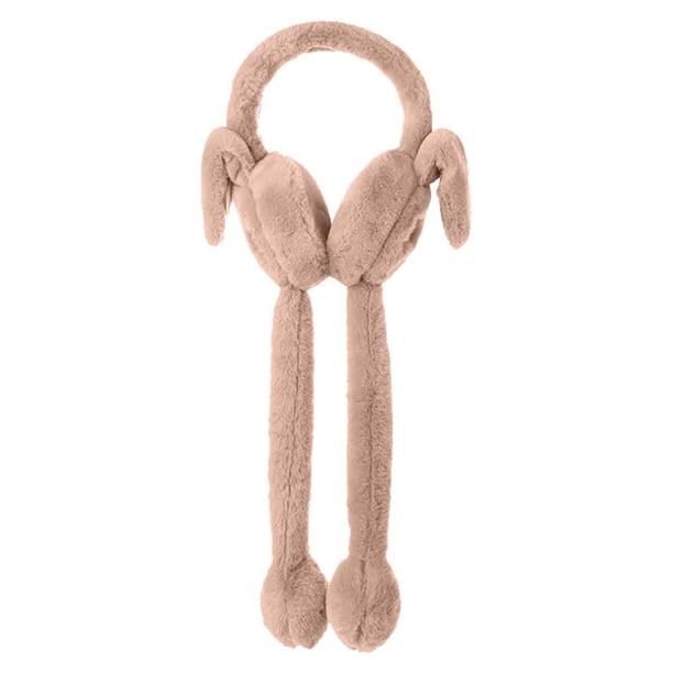Orejeras de invierno para mujer, lindas orejeras móviles con orejas de conejo, orejeras, protección auditiva para estudiantes, orejeras cálidas y frías.