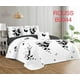 thumbnail image 1 of Cobertor de verano tipo quilt tamaño 2 Plazas Blanco y Gris con Mariposas Negras, 1 of 1
