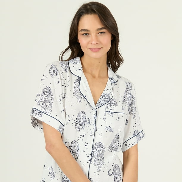 Pijama de Mujer Adela Sport Blanco Estampado