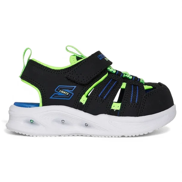 Sandalia Niño Sola Glow Hyper Coast Lights Bklm Skechers
