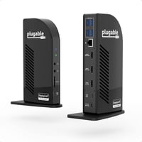 Plugable - Estación De Acoplamiento Triple Con Triple Monitor 13 En 1 Usb-C De 100 W