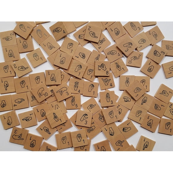 Game Tiles Iconoglyph American Sign Language ASL Alphabet
