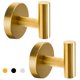 thumbnail image 1 of Ganchos para toallas Vuzvuv, paquete de 2, dorados, de pared, acero SUS304, 1 of 6