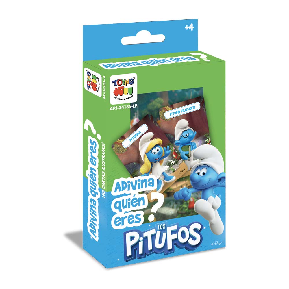 Toyng - Juego Educativo Flash Cards Adivina Quien - Los Pitufos