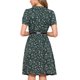 thumbnail image 3 of INSPIRE CHIC Vestido Vintage de Mujer Estampado Floral Cuello Peter Pan Largo hasta la Rodilla Vestido Casual M Verde, 3 of 6