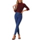 thumbnail image 2 of INSPIRE CHIC Blusa Metálica Brillante a Rayas con Lentejuelas de Manga 3/4 para Fiesta de Halloween para Mujer XL Rojo, 2 of 6
