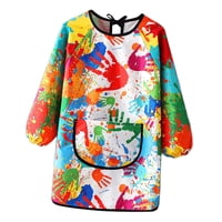 Magideal - Delantal De Pintura Art Smock Para Niños, Babero Suave Resistente Al Agua Para El Hogar, Delantal De Pintura De Artista Para Hornear, Alimentar A Niño Estilo A L