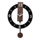 thumbnail image 5 of Reloj de pared con péndulo acrílico, fácil de leer, decorativo, moderno, silencioso, para colgar en la cocina, dormitorio, regalo para sala de estar. Negro, 5 of 5