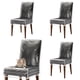 thumbnail image 1 of Cubiertas de silla de plástico para comedor, protector transparente de asiento de PVC impermeable con respaldos, protege de manchas, derrames, arañazos y polvo (4Pack), 1 of 3