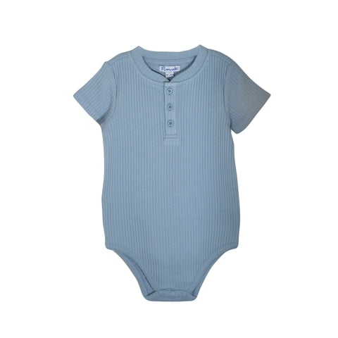 Pumucki - Body Acanalado Celeste Talla 0-3 Meses