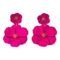 Ioensy - Pendientes Colgantes De Flores Pendientes De Tuerca Para Compromiso Día De San Valentín Mujer