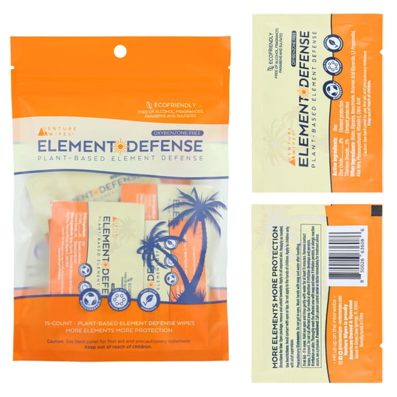 Toallitas de protección para exteriores Venture Wipes Element Defense 15