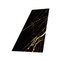 Magideal - Alfombrilla De Cocina De Mármol, Decorativa Capert Alfombrilla De Alfombrillas De Puerta Alfombra Alfombrilla De Puerta Alfombras Para Inter Oro Negro