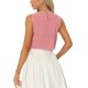 thumbnail image 3 of INSPIRE CHIC Blusa sin mangas de verano vintage de cuadros para mujer, regreso a clases, XS Rojo, 3 of 6