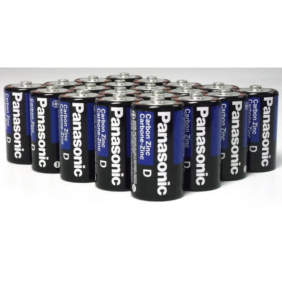 Batería Panasonic Super Heavy Duty D Carbon Zinc, paquete de 48