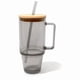 thumbnail image 1 of Vaso De Vidrio Con Tapa Bambu y Bombilla 700ml, 1 of 6