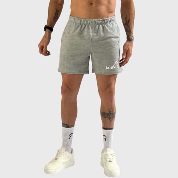 Short Relax Cotton Algodón Gris Hombre Konko