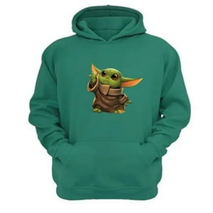 Genérico - Polerón Canguro Yoda Bebe Sw Verde Aguamarina Talla Xs Unisex