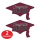 thumbnail image 4 of Recortes de graduación Beistle color borgoña Congrats Grad, 2 piezas, 4 of 7