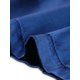 thumbnail image 5 of Conjunto de Pijama de Manga Corta para Mujer de INSPIRE CHIC con Ribete de Contraste, Cuello en V Abotonado, Conjunto de Pantalones Cortos para Dormir para Primavera Verano XS Azul, 5 of 6