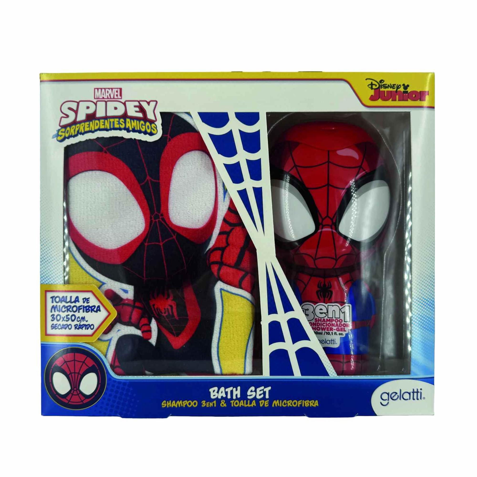 Shampoo 3 en 1 + Toalla de Microfibra Spidey