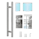 thumbnail image 1 of Manillón doble acero inox 100 cm puerta madera y cristal #6, 1 of 3