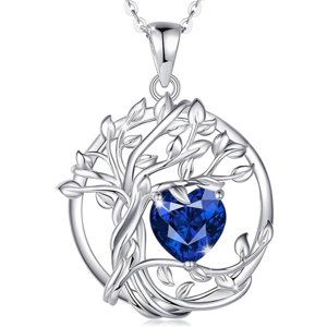 Collar Heshpaws Tree Of Life Birthstone Necklace