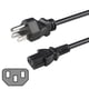 thumbnail image 1 of Cable de alimentación para computadora universal de alta resistencia con certificación UL de SatelliteSale, macho NEMA 5-15P a hembra IEC C13/C14, cable universal de PVC negro de 4,5 m, 1 of 1