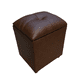 thumbnail image 2 of Pouf Baul Chocolate eco cuero 40*33*45 Rimar, 2 of 5