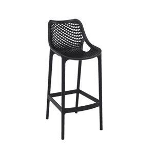 Habita2 Chile - Taburete City 65Cm Polipropileno Con Apoyapies Resistente Diseño Panal - Negro