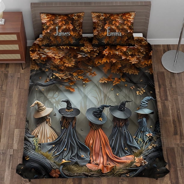 Beautiful Witch - Juego de edredón personalizado de bruja