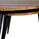 thumbnail image 2 of Mesa Benzara Clovia, juego de 2 unidades triangulares de madera y metal, 2 of 6