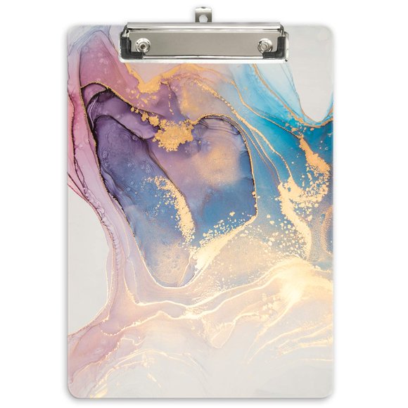 Portapapeles Hongri de plástico con forma de carta bonita, 23 x 32 cm, color oro rosa