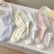 thumbnail image 1 of Calcetines Xiao Hua Media Longitud Caqui Rayas 3 Pares Mujer, 1 of 2