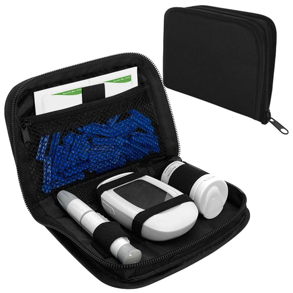 Estuche organizador para insumos de diabetes ICIMBI 15 x 11 cm de cuero PU
