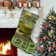 thumbnail image 1 of Leo Tema: Calcetines de Navidad, fino lino blanco para colgar en escaleras y chimenea, decoración navideña para el hogar, regalo de Navidad. 45cm × 32cm, 1 of 5