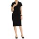 thumbnail image 2 of INSPIRE CHIC Traje de Negocios para Mujeres de 2 Piezas Conjunto de Atuendo para Maestras de Regreso a Clases Chaqueta Blazer de Manga Corta y Falda Lápiz XL Negro, 2 of 7