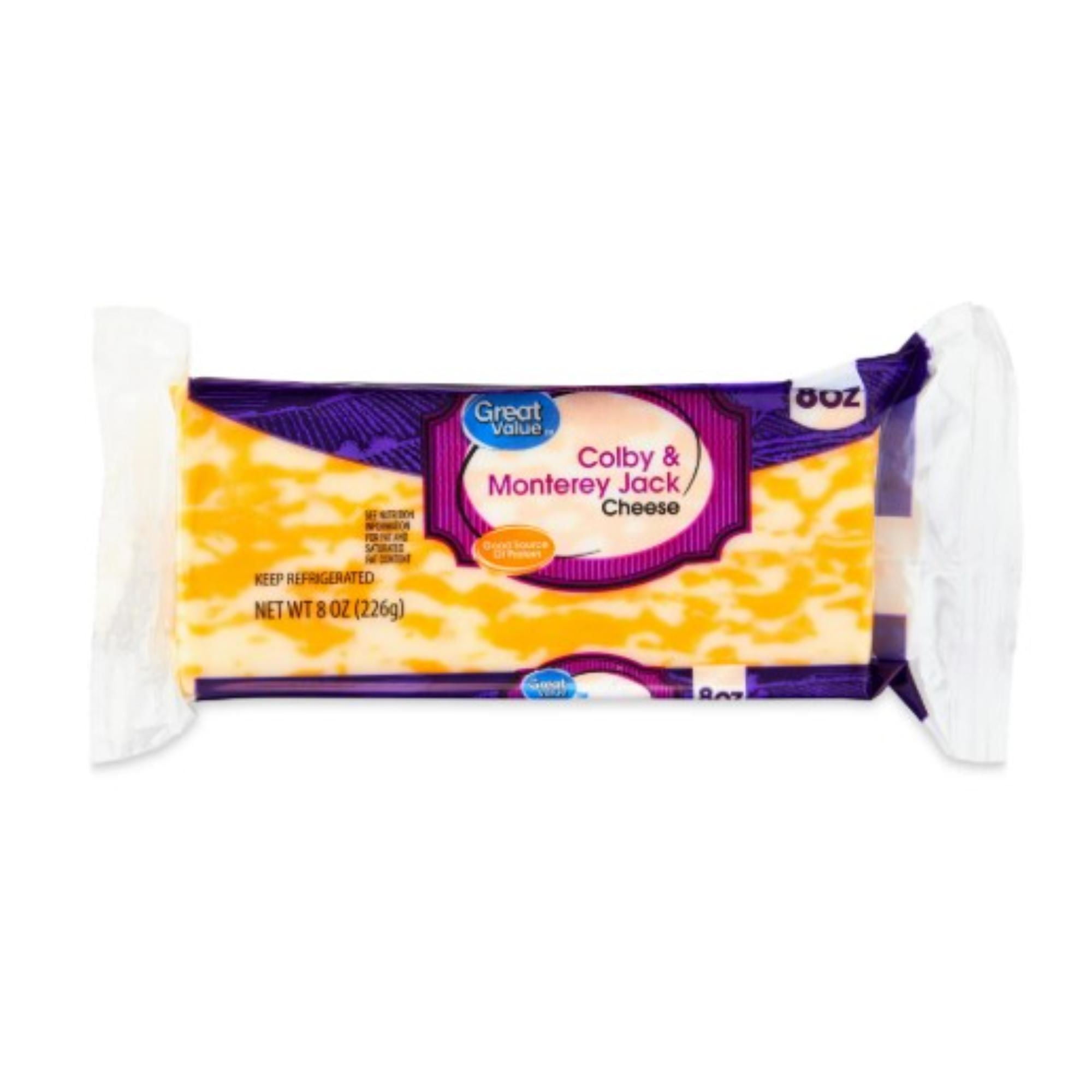 Queso Colby Monterrey Jack Trozo 226 g Great Value