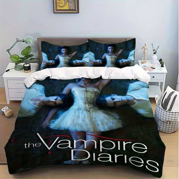 Hot TV The V-VampireS D-Diaries Fashion Printed Pattern Suitable Suitable for Home Bedrooms Guest Rooms