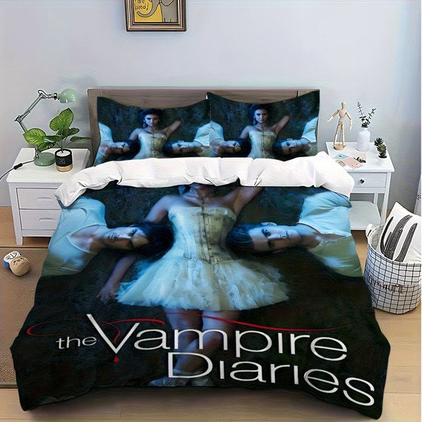Hot TV The V-VampireS D-Diaries Fashion Printed Pattern Suitable Suitable for Home Bedrooms Guest Rooms