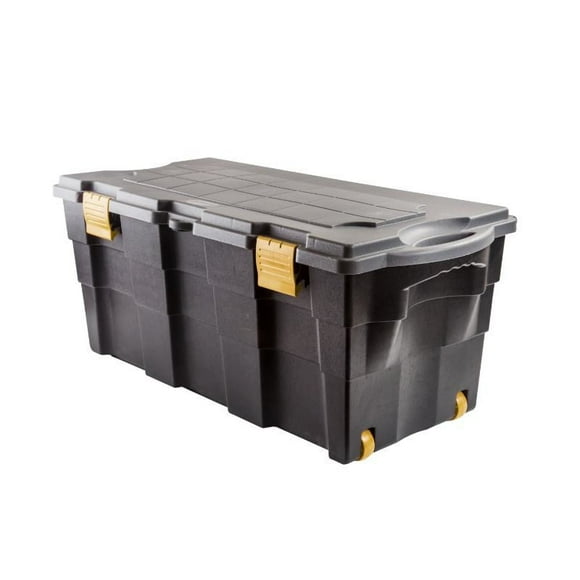 Caja de Herramientas 100 L con ruedas Polipropileno Wenco Cuerpo negro y tapa gris