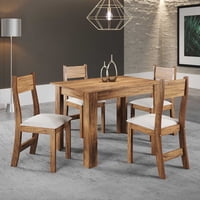 Alaia Home - Juego De Comedor 4 Sillas Destiny Beige 75,1 X 75 X 110 Cm