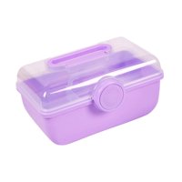 Magideal - Caja De Almacenamiento De Accesorios Para El Cabello Para Niña, Caja De Almacenamiento De Joyería, Estuche De Exposición Portátil Con Cerradura, Acces Púrpura