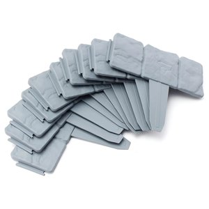 Genérica - Borde Jardín Valla Estacas Diseño Piedras Adoquin X 10Piezas Gris(2.5M)