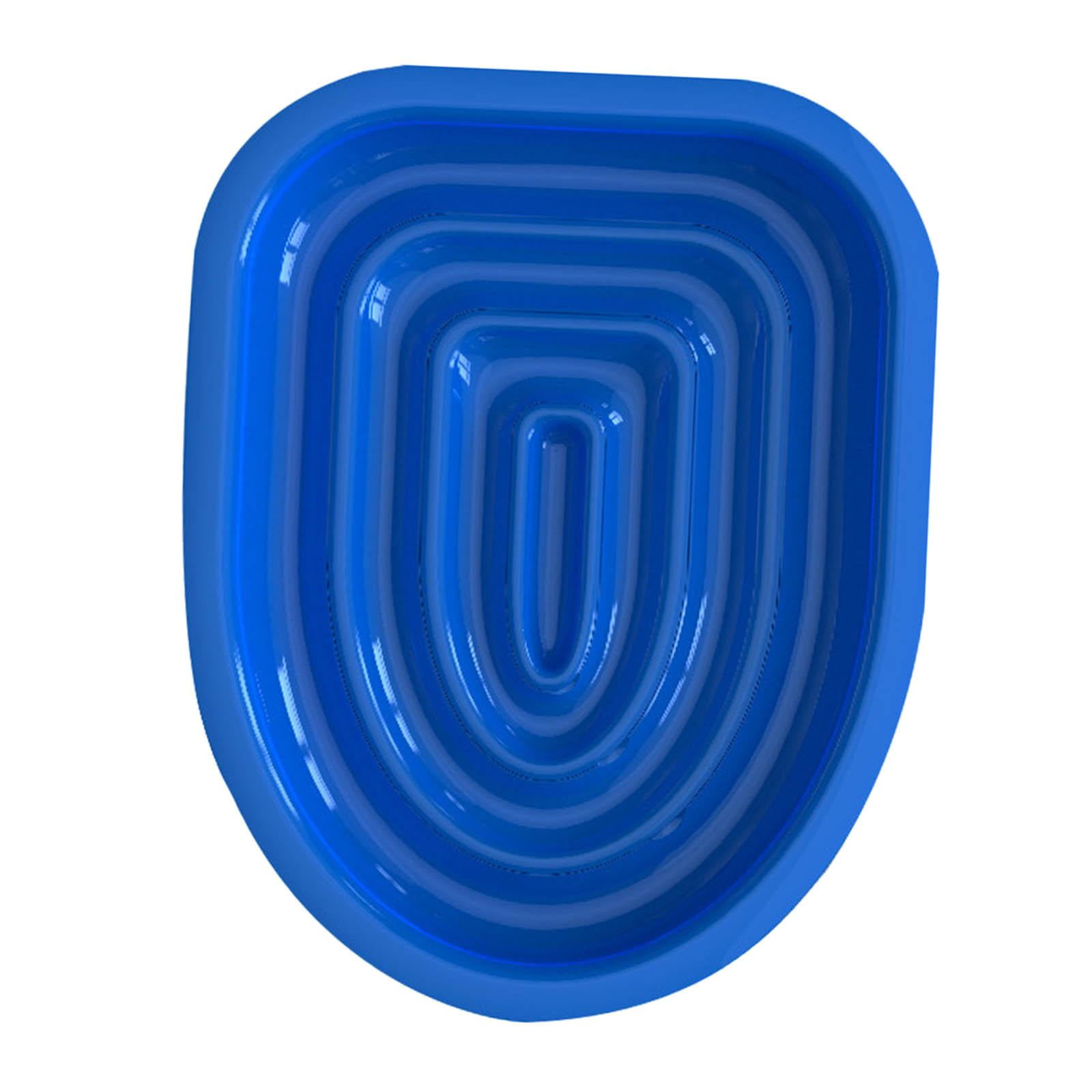 Ioensy - Entrenador De Inodoro Para Gatos, Orinal De Plástico Para El Hogar, Juego De Entrenamiento Para Inodoro Para Gatos, Azul, Solo Bandeja
