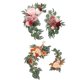 thumbnail image 2 of Flor Artificial Swag Colgante Para Fiesta Naranja Rosa Rosa Rojo, 2 of 5