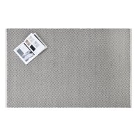 Decoghar - Alfombra Sintetica Deco Pet New Collection Redonda Gris Claro Diseño Moderno Lavable Indoor/Outdoor1,2X1,2 Mts