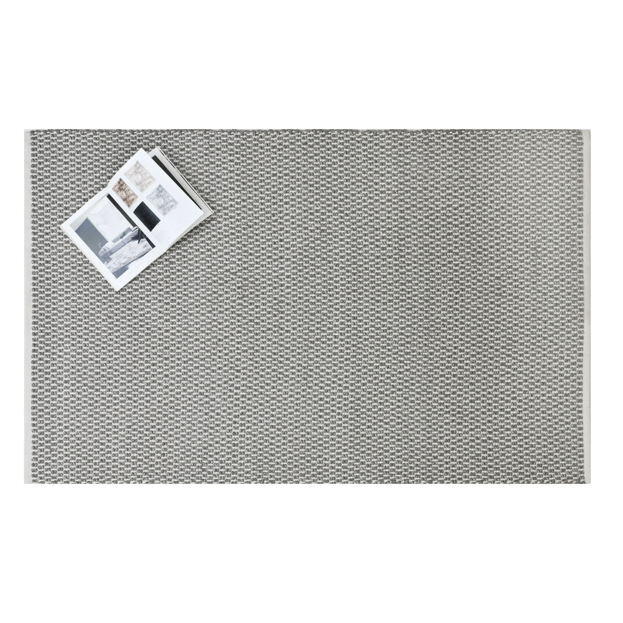 Decoghar - Alfombra Sintetica Deco Pet New Collection Redonda Gris Claro Diseño Moderno Lavable Indoor/outdoor1,2x1,2 Mts
