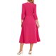 thumbnail image 3 of INSPIRE CHIC Vestido de Trabajo para Mujer Línea A 3/4 Mangas Elegante Vestido Midi Rosa Fucsia XS, 3 of 6